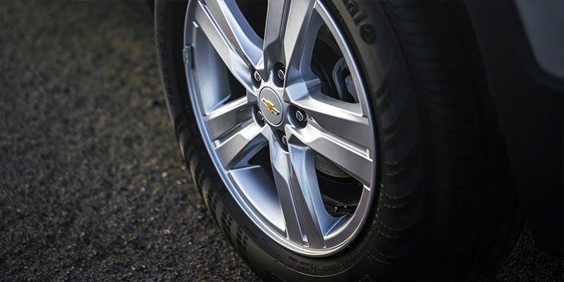 Closeup of tire and rim