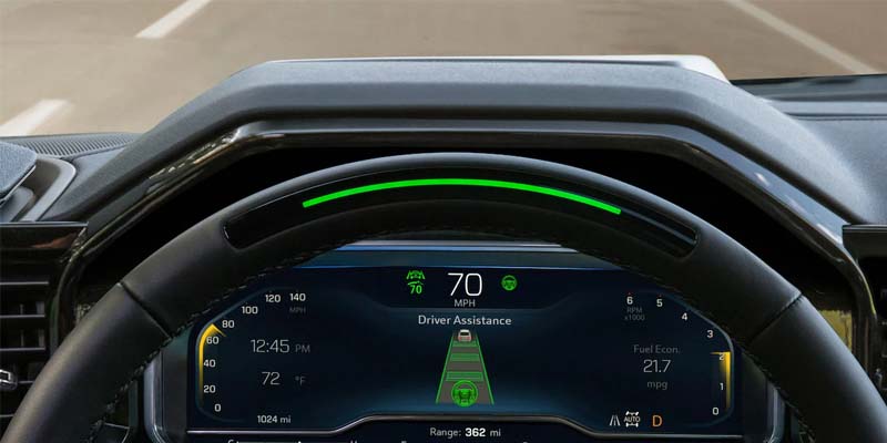 Closeup of driver assistance