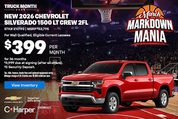Lease a new 2026 Chevy Silverado 1500 for $399/mo in New Alexandria, PA