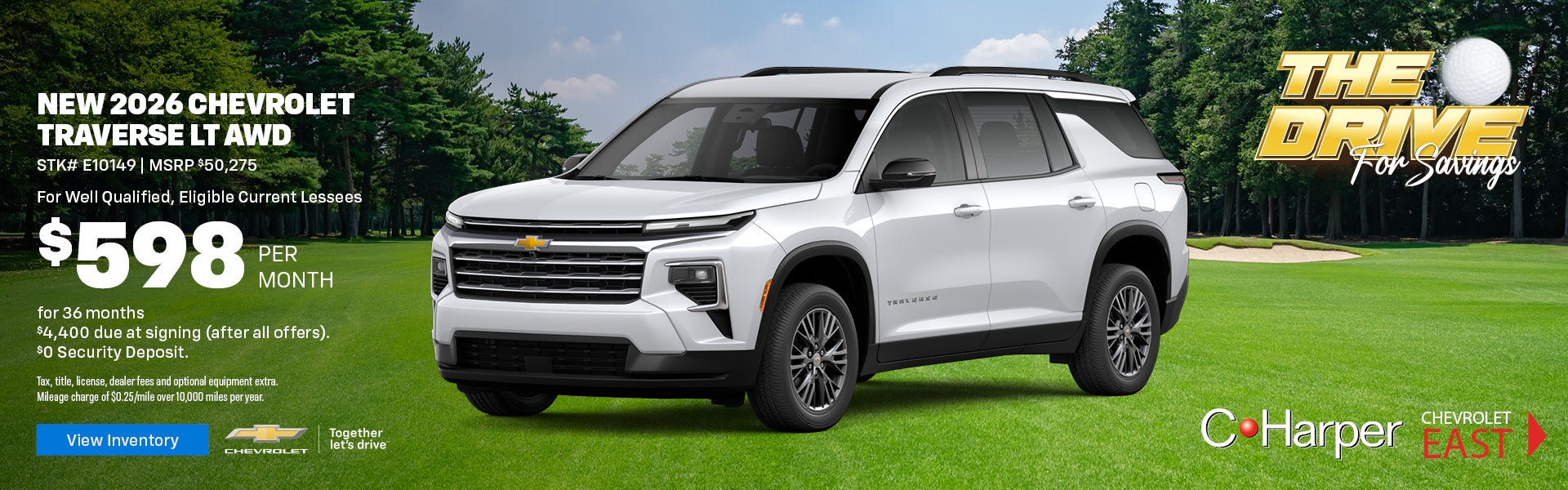 Lease a new 2026 Chevy Traverse LT