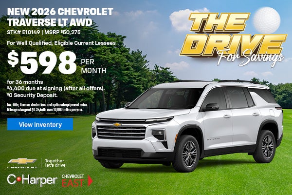 Lease a new 2026 Chevy Traverse LT