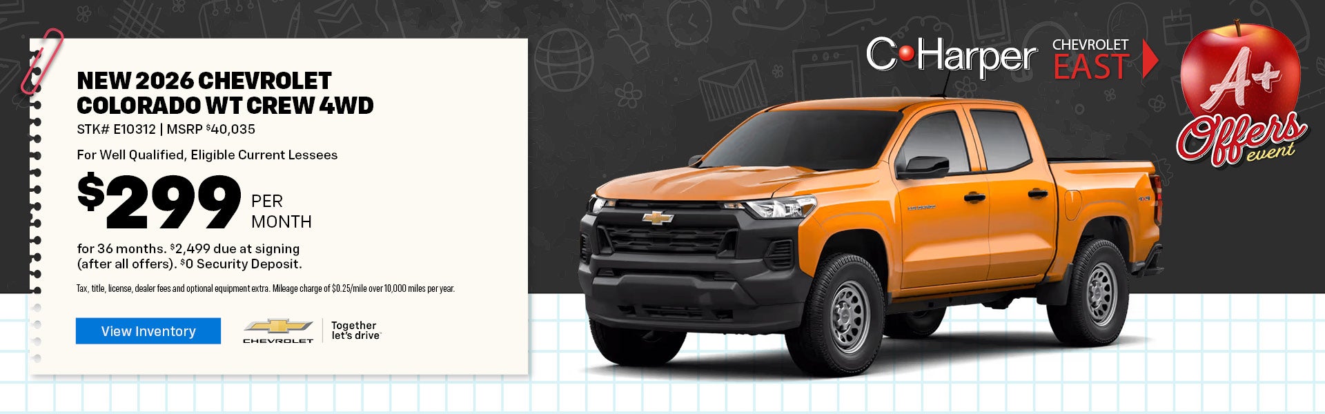 New 2026 Chevy Colorado WT Crew 4WD